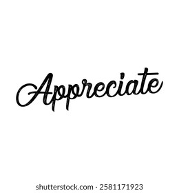 appreciate text on white background.