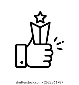 Apreciar icono de contorno de Vector. Archivo Eps10 