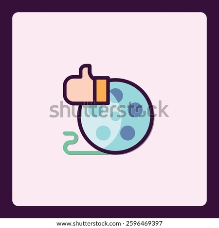 Appreciating cinematic creations through positive endorsements icon graphic