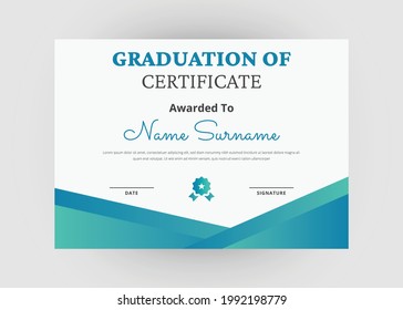 Bewertung und Entwurf des Leistungszertifikats. Kreatives, modernes Design von Zertifikaten. Design des Diplomausweises.