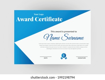 Bewertung und Entwurf des Leistungszertifikats. Kreatives, modernes Design von Zertifikaten. Design des Diplomausweises.