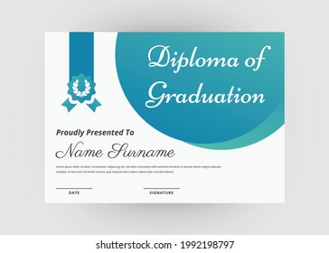 Appreciation and achievement certificate design. Creative modern certificate template design. Diploma award certificate design.