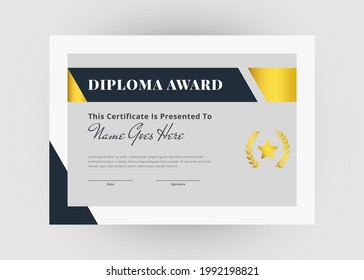 Diseño de certificados de reconocimiento y logro. Diseño creativo de plantillas de certificado modernas. Diseño del certificado de diploma.