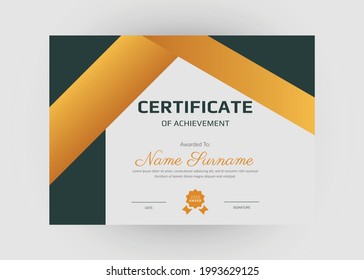 Diseño de certificados de reconocimiento y logro. Diseño creativo de plantillas de certificado modernas. Diseño del certificado de diploma.