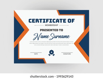 Appreciation and achievement certificate design. Creative modern certificate template design. Diploma award certificate design.
