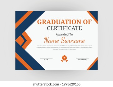 Diseño de certificados de reconocimiento y logro. Diseño creativo de plantillas de certificado modernas. Diseño del certificado de diploma.