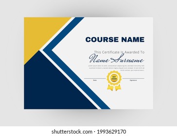 Appreciation and achievement certificate design. Creative modern certificate template design. Diploma award certificate design.