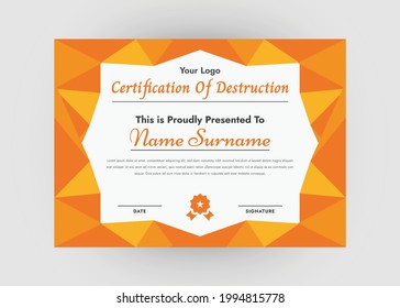 Appreciation and achievement certificate design. Creative modern certificate template design. Diploma award certificate design.