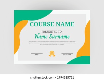 Appreciation and achievement certificate design. Creative modern certificate template design. Diploma award certificate design.
