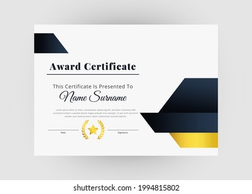Appreciation and achievement certificate design. Creative modern certificate template design. Diploma award certificate design.