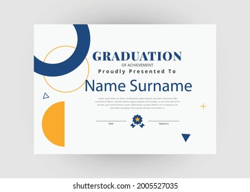 Diseño de certificados de reconocimiento y logro. Diseño creativo de plantillas de certificado modernas. Diseño del certificado de diploma.