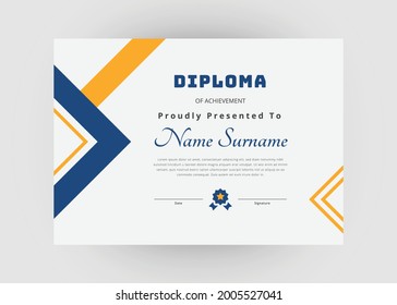 Diseño de certificados de reconocimiento y logro. Diseño creativo de plantillas de certificado modernas. Diseño del certificado de diploma.