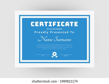 Appreciation and achievement certificate design. Certificate of appreciation template. Modern creative abstract certificate template.