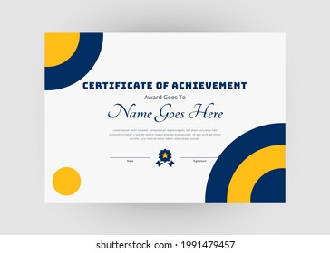 Appreciation and achievement certificate design. Certificate of appreciation template. Modern creative abstract certificate template.