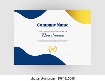 Appreciation and achievement certificate design. Certificate of appreciation template. Modern creative abstract certificate template.