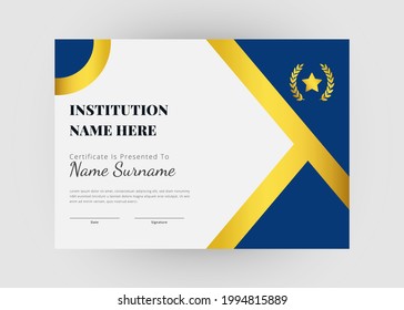 Appreciation and achievement certificate design. Certificate of appreciation template. Modern creative abstract certificate template.