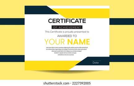 Appreciation and Achievement Certificate Template Design