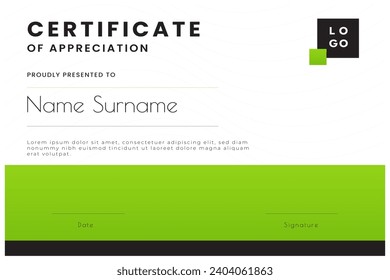 Appreciation and Achievement Certificate Template Design