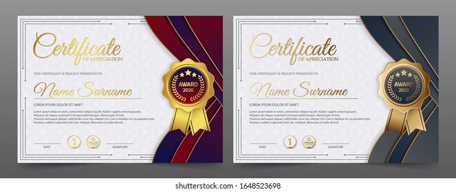 Appreciation certificate best award diploma