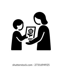 Icono de apreciación y regalo creativo aislado sobre fondo blanco