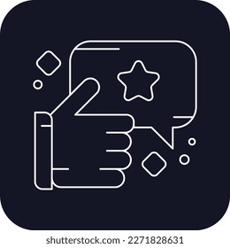 Apreciación Iconos de retroalimentación con estilo de contorno rellenado de negro. Icono de línea delgada relacionado con comentarios, calificaciones, testimonios, respuesta rápida, satisfacción y más. Icono web simple. Ilustración del vector