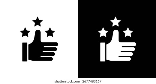 Appreciation icon collection. Black and white filled vector illustration.