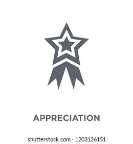 Appreciation icon. Appreciation design concept from  collection. Simple element vector illustration on white background.