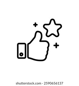 Appreciation icon logo sign set vector outline
