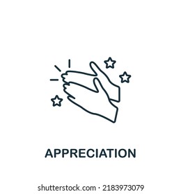 Appreciation icon. Monochrome simple Accounting icon for templates, web design and infographics