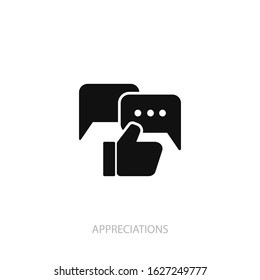 Appreciation icon. New trendy Appreciation vector illustration symbol