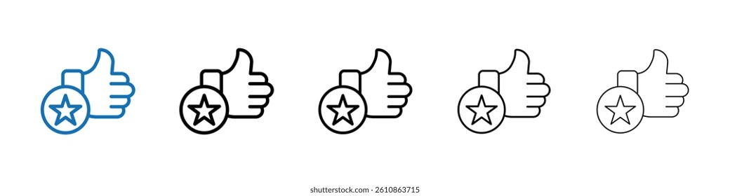 Appreciation icon Outline vector logo for web ui