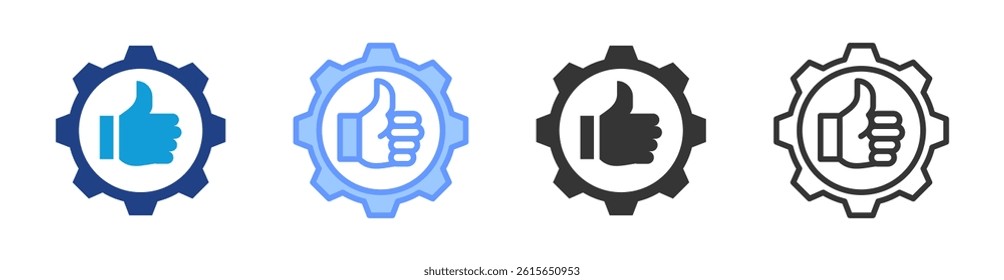 Appreciation icon set multiple style collection