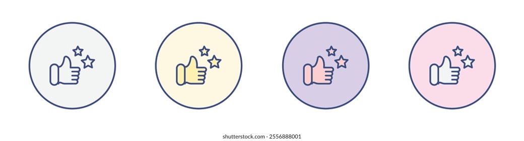 Appreciation icon Thin line flat illustration