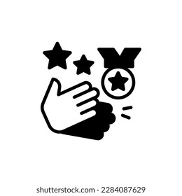 Appreciation icon in vector. Illustration