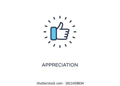 Icono de apreciación en vector. Logotipo