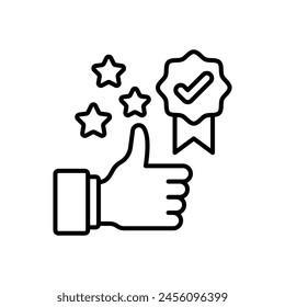 Appreciation icon in vector. Logotype
