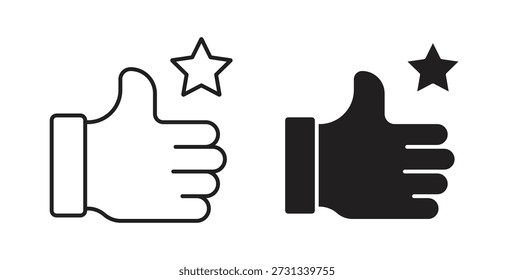 Appreciation icons. Outline icons vector collection. flat illustrations