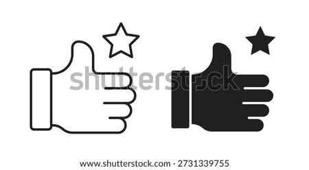 Appreciation icons. Outline icons vector collection. flat illustrations