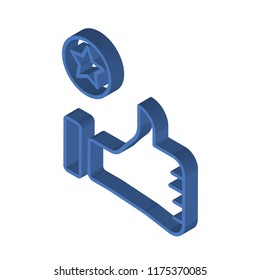 Appreciation isometric left top view 3D icon