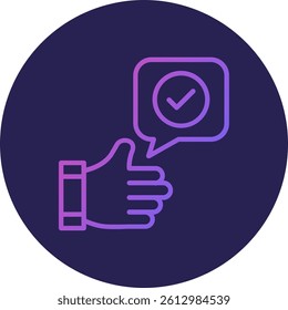 Appreciation Line Circle Gradient Style