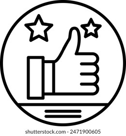 Appreciation Line Icon Vector Design