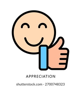 Ícone de Mini Ilustração de Apreciação. Use Para Conceitos Modernos, Impressão, Ui, Kit Ux, Desenvolvimento De Web E Aplicativos. Vetor Relacionado Ao Financiamento De Negócios, Gestão E Muito Mais