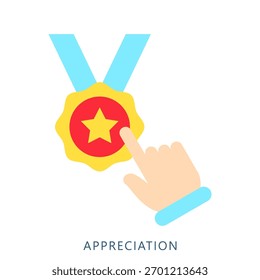 Appreciation Mini Illustration Icon. Use For Modern Concept, Print, Ui, Ux Kit, Web And App Development. Vector Related To Business Finance, Management And More
