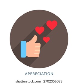 Appreciation Mini Illustration Icon. Use For Modern Concept, Print, Ui, Ux Kit, Web And App Development. Vector Related To Business Finance, Management And More