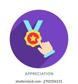 Ícone de Mini Ilustração de Apreciação. Use Para Conceitos Modernos, Impressão, Ui, Kit Ux, Desenvolvimento De Web E Aplicativos. Vetor Relacionado Ao Financiamento De Negócios, Gestão E Muito Mais