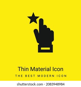 Icono mínimo de material amarillo brillante
