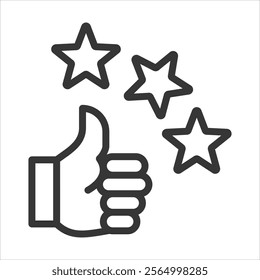 Appreciation Outline Icon Vector Illustration