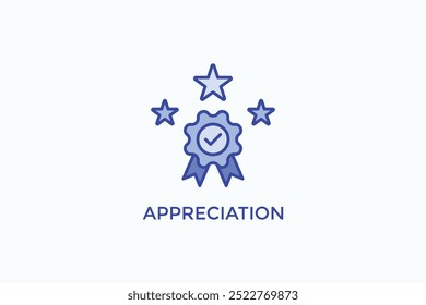 Appreciation Vector Icon Or Logo Illustration