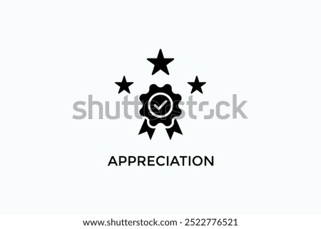 Appreciation Vector Icon Or Logo Illustration