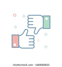 Appreciation Vector illustration. Internet and Digital Marketing Outline Filled icon.